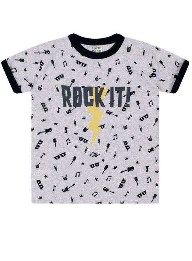 7383 mescla claro camiseta masculina rock it