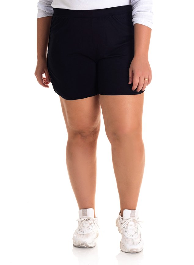 Shorts Feminino Plus Size Visco Transpasse Lateral - Serena
